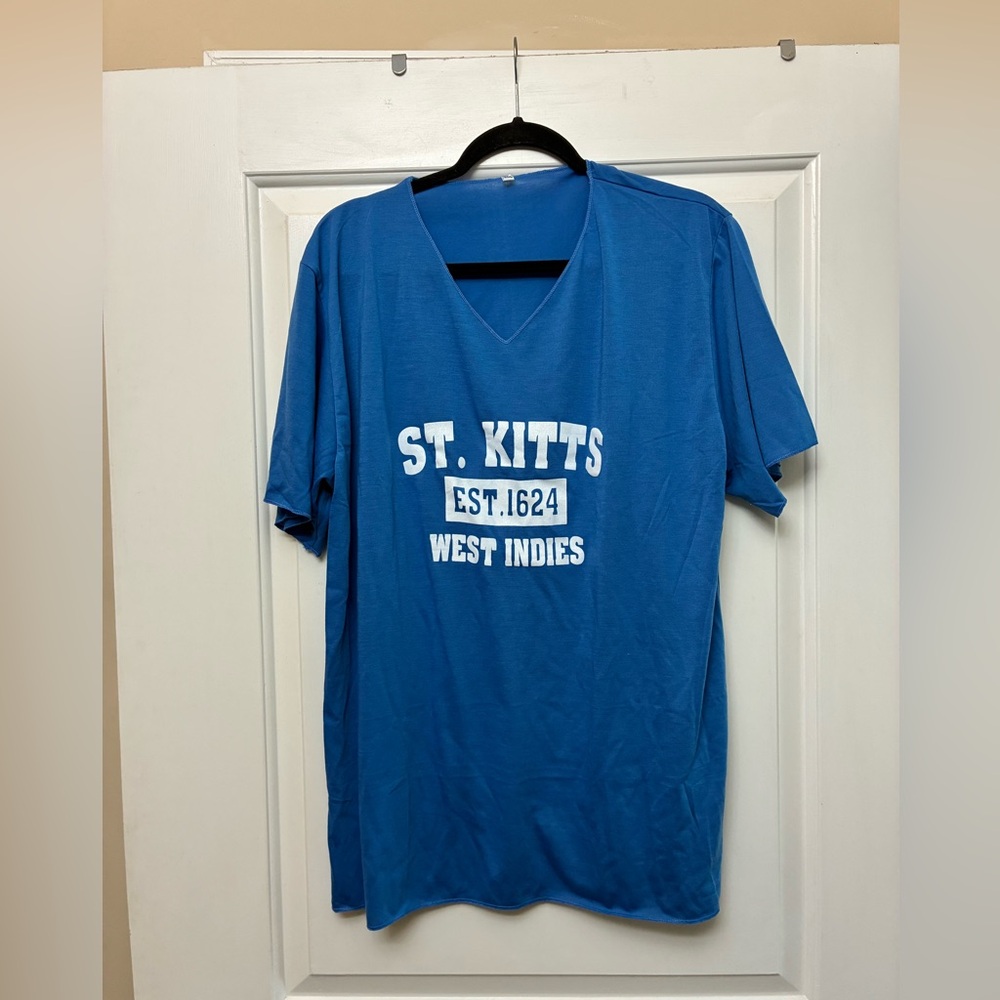Blue St. Kitts Graphic Women's Tee
